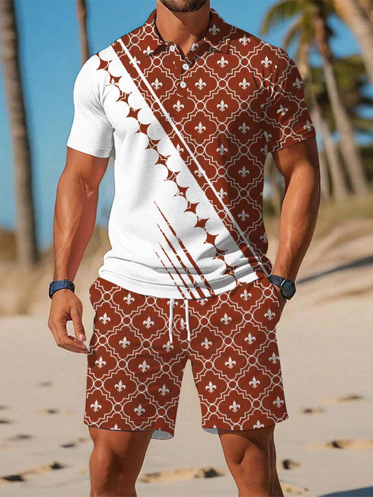Men's Casual Business Short Sleeve Shirt Suit
