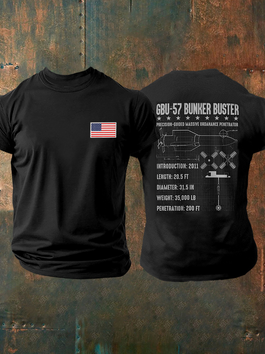 Men's GBU-57 Bunker Buster Printed T-shirt