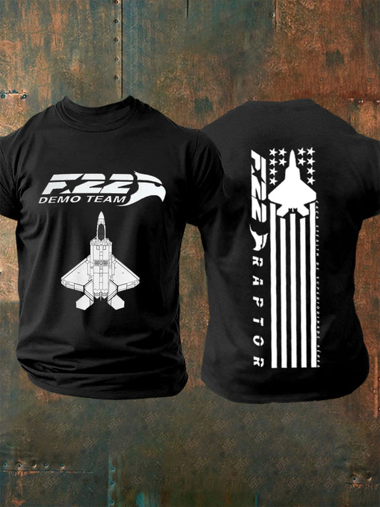 Men's Midnight Hammer F-22 Raptor Fighter Short-sleeved T-shirt
