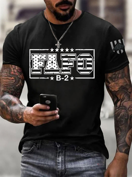 Men's FAFO B-2 Air Force short-sleeved T-shirt