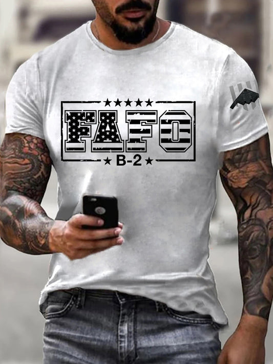 Men's FAFO B-2 Air Force short-sleeved T-shirt